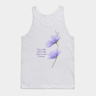 Valentines day violet flower design Tank Top